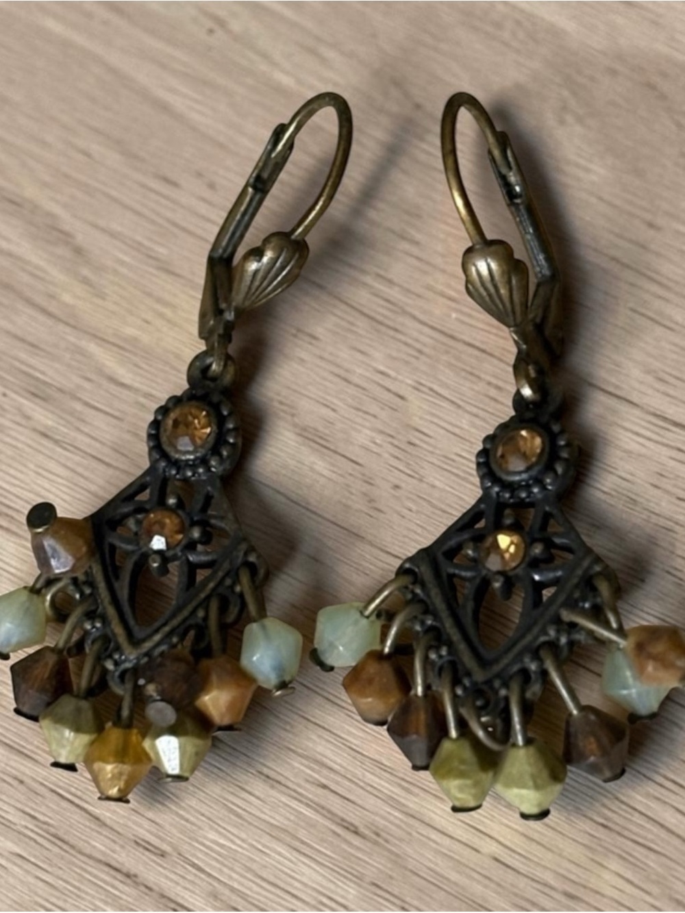 Vintage-Inspired Beaded Drop Earrings